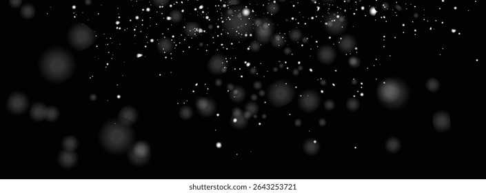 Winter white snowflake falling snow background design