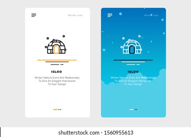 Winter widget design concept icon with white background and blue sky illustration. suitable for christmas and web elements. for mobile and desktop applications. Full icon set available in my portfolio