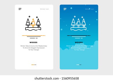 Winter widget design concept icon with white background and blue sky illustration. suitable for christmas and web elements. for mobile and desktop applications. Full icon set available in my portfolio