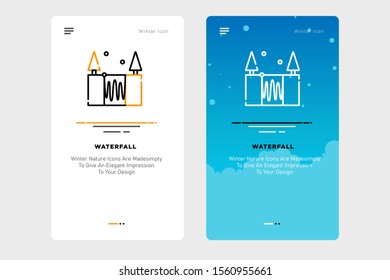 Winter widget design concept icon with white background and blue sky illustration. suitable for christmas and web elements. for mobile and desktop applications. Full icon set available in my portfolio