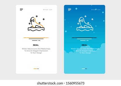Winter widget design concept icon with white background and blue sky illustration. suitable for christmas and web elements. for mobile and desktop applications. Full icon set available in my portfolio