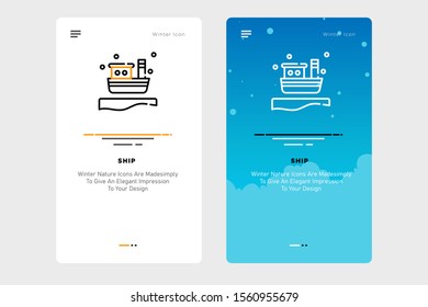 Winter widget design concept icon with white background and blue sky illustration. suitable for christmas and web elements. for mobile and desktop applications. Full icon set available in my portfolio
