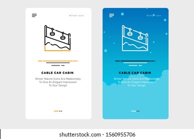 Winter widget design concept icon with white background and blue sky illustration. suitable for christmas and web elements. for mobile and desktop applications. Full icon set available in my portfolio