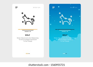 Winter widget design concept icon with white background and blue sky illustration. suitable for christmas and web elements. for mobile and desktop applications. Full icon set available in my portfolio