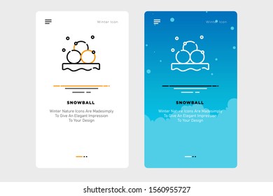 Winter widget design concept icon with white background and blue sky illustration. suitable for christmas and web elements. for mobile and desktop applications. Full icon set available in my portfolio