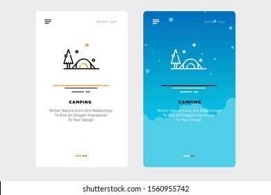 Winter widget design concept icon with white background and blue sky illustration. suitable for christmas and web elements. for mobile and desktop applications. Full icon set available in my portfolio