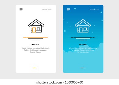 Winter widget design concept icon with white background and blue sky illustration. suitable for christmas and web elements. for mobile and desktop applications. Full icon set available in my portfolio