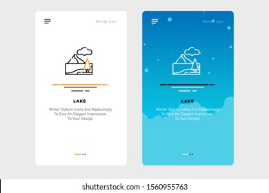 Winter widget design concept icon with white background and blue sky illustration. suitable for christmas and web elements. for mobile and desktop applications. Full icon set available in my portfolio