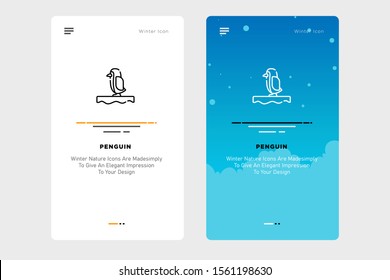 Winter widget design concept icon with white background and blue sky illustration. suitable for christmas and web elements. for mobile and desktop applications. Full icon set available in my portfolio