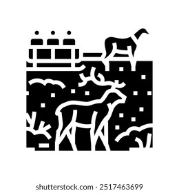 winter wildlife safari winter glyph icon vector. winter wildlife safari winter sign. isolated symbol illustration