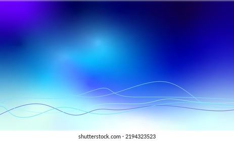 winter wind abstract background blue and light lines