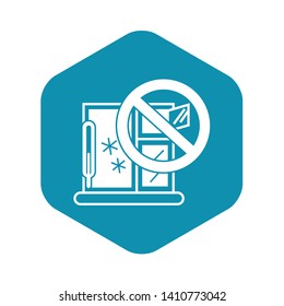 Winter window icon. Simple illustration of winter window vector icon for web design isolated on white background