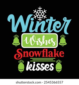 Winter Wishes Snowflake kisses art work design