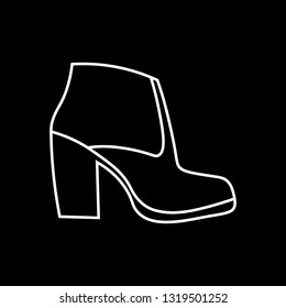 Winter woman shoe boots icon. Flat Winter boots design for web and mobile. woman shoe illustration