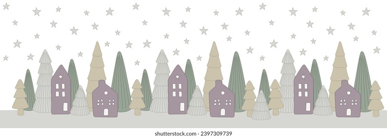 Winter wonderland 12x36in, transparent background
