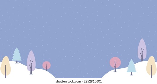 Ilustración vectorial de fondo del invierno. Diseño sencillo de banner que se puede utilizar para el diseño de nieve o invierno.