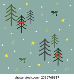Winter wonderland seamless pattern.  Perfect for fabric, scrapbooking, wallpaper projects, and paper products.