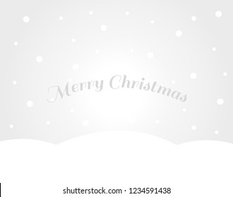 Winter wonderland. Snowy landscape Christmas greeting card.