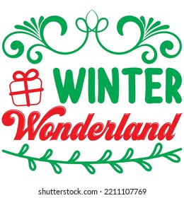 Winter Wonderland T-shirt Design Vector File.