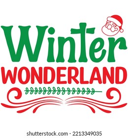 Archivo vector de diseño de camisetas de Winter Wonderland.