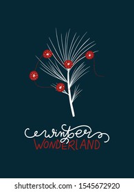 Winter wonderland. Winter vector illustration. 