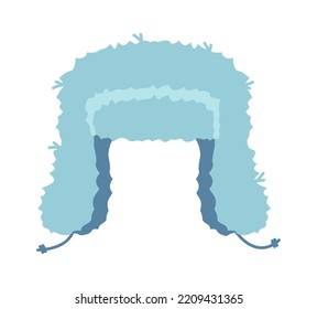 Winter wool hat with earflaps