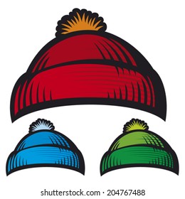 winter wool knitted cap