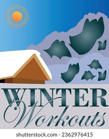 Winter workouts vector t-shirt design