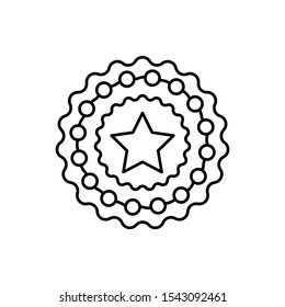 Winter wreath icon. Simple line, outline vector of Christmas icons for ui and ux, website or mobile application