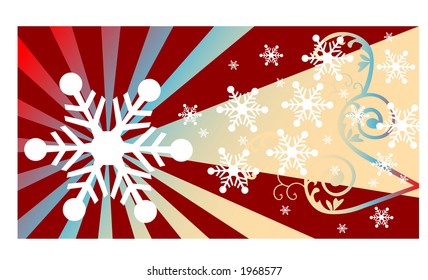 invierno (navidad) fondo resaltado con fondo filigree y gradiente de ráfagas usadas por separado o juntos
