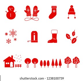 Winter and xmas icon Set -1 Tone