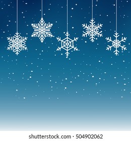 Winter xmas new year background with snowflakes. Xmas season design banner.