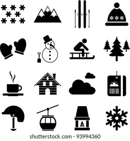 winter/alpine/ski pictograms