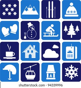 winter/alpine/ski pictograms