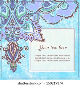 Winter-color ornamental postcard 