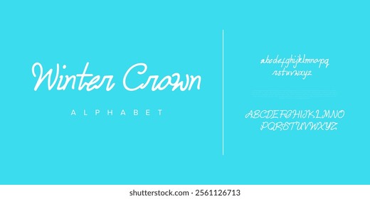 Wintercrown handwrite font Calligraphy Logotype Script Brush Font Type Font lettering handwritten