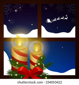 Winterscene - christmas card - vector