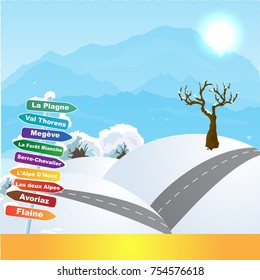 Wintersports in French Alps