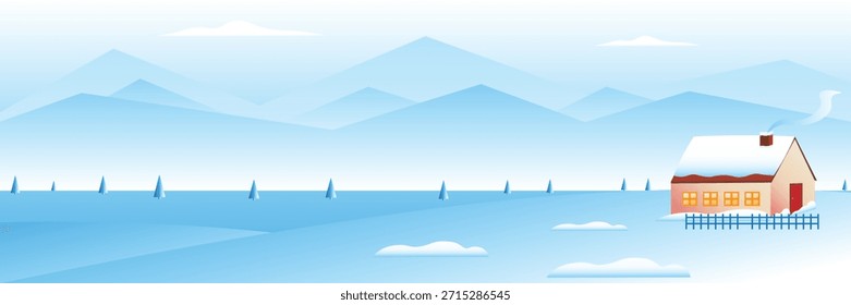 Diseño de fondo de temática invernal con tonos azules frescos, Elementos de hielo y nieve y Formas geométricas modernas. Ideal para promociones de venta de invierno, redes sociales, Anuncios digitales, carteles, marketing de temporada
