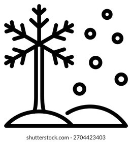 The Wintertide Icon Line Vector Illustration