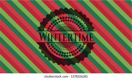 Wintertime christmas badge.