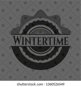 Wintertime realistic dark emblem