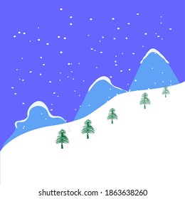 Winter,travel and tourism begin again,it's wonderful to experience cool,vector style pictures.