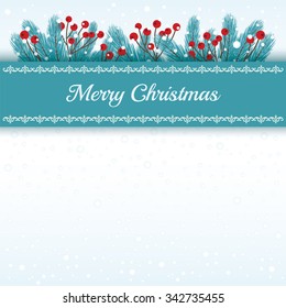 Wintry Card with Fir Twigs