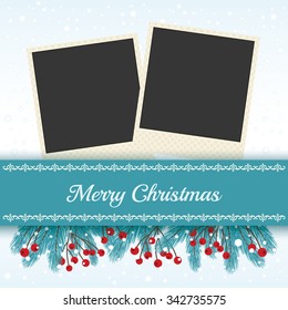 Wintry Card with Fir Twigs