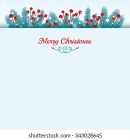 Wintry Card with Fir Twigs