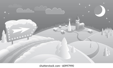 paisaje invernal de navidad