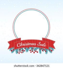 Wintry Sale Banner and Frame