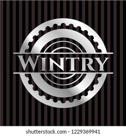 Wintry silver emblem