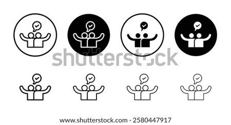 Win-win business deal icon Vector logo outline